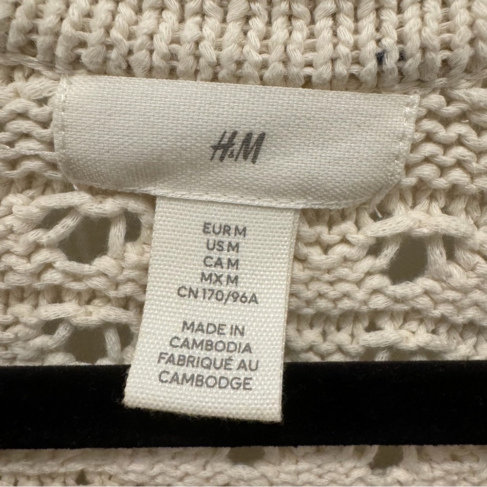 H&M Cream Knit Button-Up Sweater - Picture 4 of 5